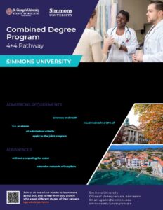 Simmons University premedical flyer