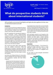 HEPI Report: What do prospective students think about international students?