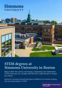 Simmons University STEM degrees flyer