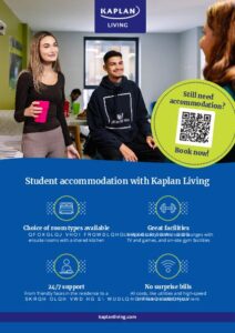 UK accommodation with Kaplan Living flyer