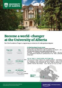 University of Alberta – 2-page flyer