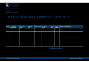 Glasgow International College Summary Sheet Autumn 2025