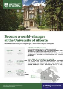 University of Alberta – 2-page flyer