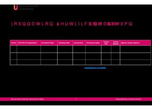 Bournemouth University International College Summary Sheet Autumn 2025