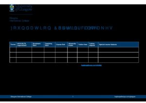 Glasgow International College Summary Sheet Spring 2026