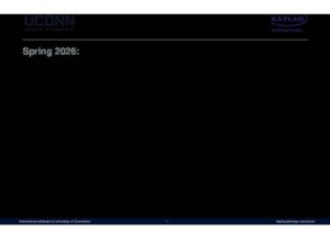 University of Connecticut Summary Sheet Spring 2026