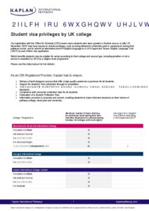 Office for Students registration: Student visa privileges by college
