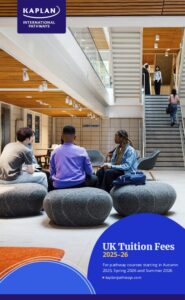 Kaplan Pathways UK Tuition Fees booklet 2025-26
