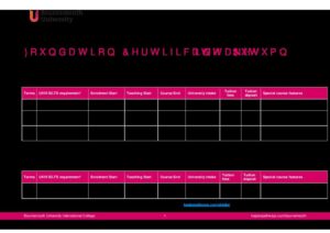 Bournemouth University International College Summary Sheet Autumn 2026