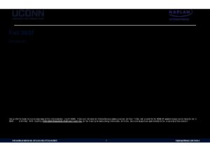 University of Connecticut Summary Sheet Fall 2027